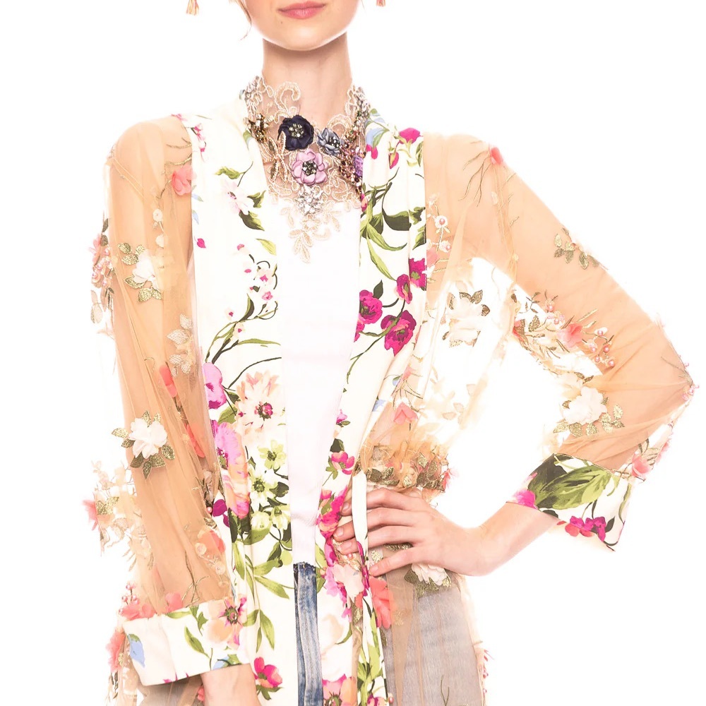 ARATTA FLORAL FANTASY KIMONO SIZE MEDIUM NWT - Picture 8 of 10